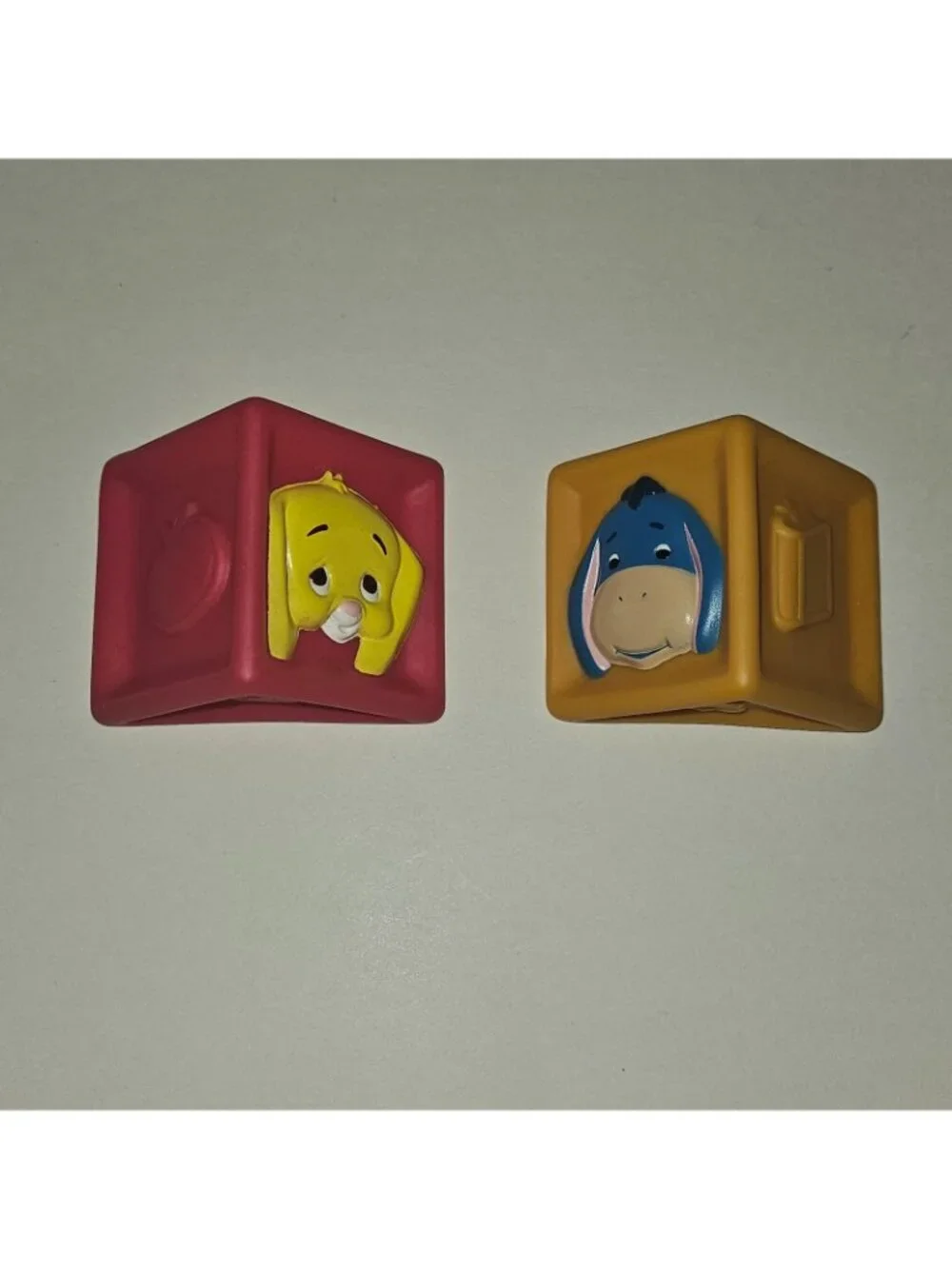 Winnie Pooh Blocks Rubber Squeak Square Piglet Plastic Triangle Rabbit Eeyore